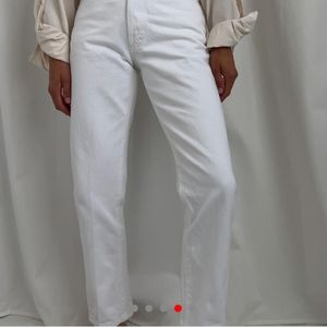Vintage Blanche Cotton Denim High-waisted jeans